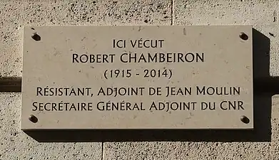 Plaque au no 16.