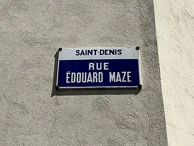 La rue Edouard Mazet à Saint-Denis.