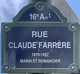 Voir la plaque.