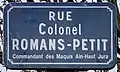 Plaque de rue à Saint-Laurent-sur-Saône.