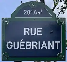 Rue Guébriant à Paris.