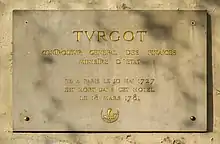 Turgot passa les dernières années de sa vie au no 108 et y mourut le 18 mars 1781.