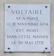 Plaque au no 27.