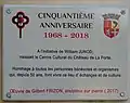 plaque anniversaire du centre culturel La Porte