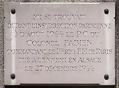 Plaque au no 12.