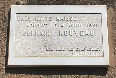 Plaque commémorative.