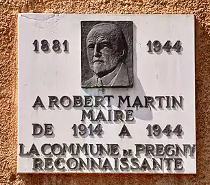 Plaque commémorative de Robert Martin.
