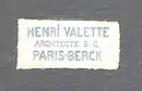 Plaque de l'architecte Henri Valette au Touquet-Paris-Plage.