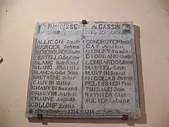 Autre plaque des Gassinois morts pour la France