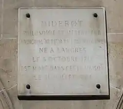 Plaque de cette maison.