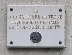 Barrière du Trône.