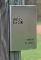 Plaque Moses Singer