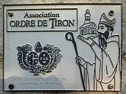 Plaque de l'ordre de Tiron.