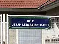 Plaque de rue de la rue Jean-Sébastien-Bach.