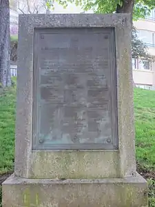 Plaque de 1931.