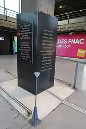 Plaque en mémoire de la Libération et des agents SNCF morts