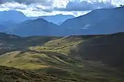 Vue sur le plateau et ses refuges depuis le Grand Têt.