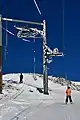 Le téléski de la Bella Tola, près du sommet.