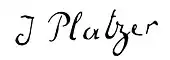 signature de Johann Georg Platzer