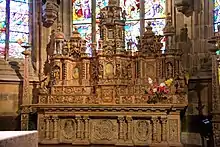 Pleyben, St Germain, maître-autel & son retable