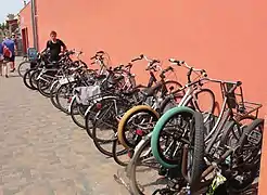 Le parking à vélos.