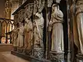 Pleureurs du tombeau de Charles III le Noble dans la cathédrale de Pampelune, par Janin Lomme (1419).
