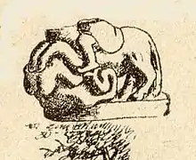 Anguipède gallo-romain de Plouaret (IIe siècle).