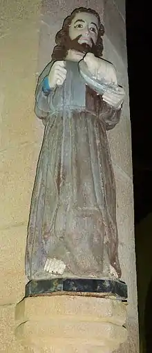 Église paroissiale : statue de saint Herbot