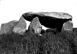 Le dolmen à couloir de Kergavat (photographie de Zacharie Le Rouzic).