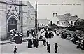 Plouigneau : la procession du pardon au début du XXe siècle (carte postale).