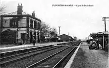 La gare avec son bâtiment voyageurs vers 1900