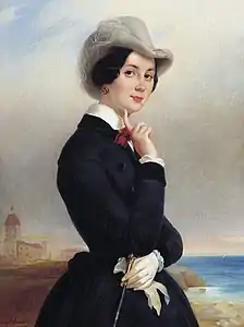 Portrait de l'actrice Véra Samoïlova (années 1840)