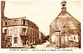 La rue de la Mairie et la chapelle de la Congrégation vers 1920 (carte postale).