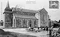 L'église paroissiale Saint-Pierre au début du XXe siècle vers la fin des travaux de sa construction.