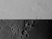 Comparaison entre la plaine Spoutnik (Pluton et la plaine Vulcain (Charon) à partir de photographies de New Horizons.