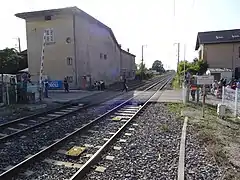 Site de la foire, la ligne de voie ferrée