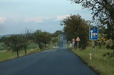 La route I/36 près de Horní Ředice.