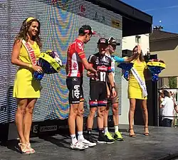 Podium du Tour de l'Ain 2016 à Belley.