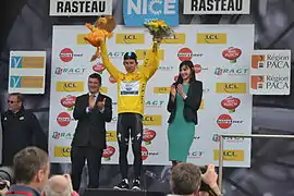 Michał Kwiatkowski maillot jaune.