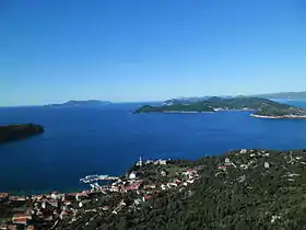 Vue du fort de Sutvrač à Lopud.