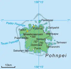 Carte de Pohnpei.