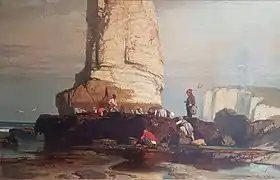 Le Poittevin, Pêcheurs à Étretat (1860)