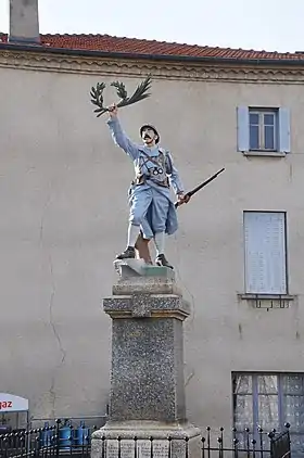 Le Poilu victorieux (monument aux morts)« Monument aux morts de 14-18 à Saint-Martin-la-Sauveté », sur e-monumen