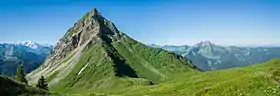 Vue de la pointe de Nantaux depuis le col de Tavaneuse au nord.