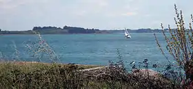 La pointe de Nioul vue depuis l'île de Berder