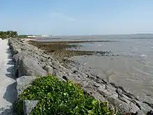 Vue sur Fouras et le Fort de Fouras depuis la Pointe de la Fumée (côté Sud).