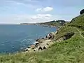 Poullan-sur-Mer : la Pointe de la Jument vue de l'ouest.