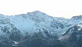 Vue de la pointe de la Sandonière depuis la combe de l'Arcellin à Orelle.