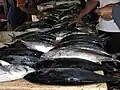 Vente de poissons au marché de Jimbaran