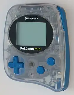 Photo d'une console de jeu portable de couleur bleue.